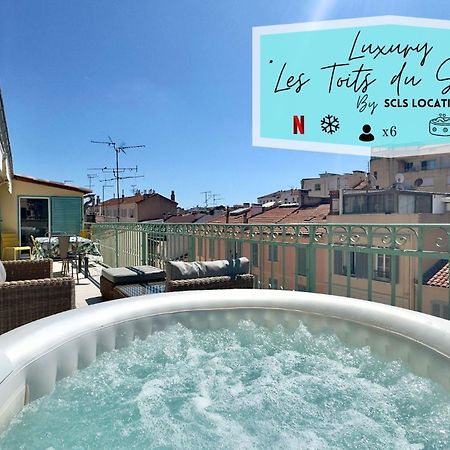 Luxury "Les Toits Du Soleil" - Magnifique Appartement Avec Terrasses Et Jacuzzi - Centre De Cannes - By Scls Locations Exteriér fotografie